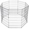 42 Inch 8 Panels Dog Playpen Fence Pet Play Pen Exercise Cage Kennel Indoor
